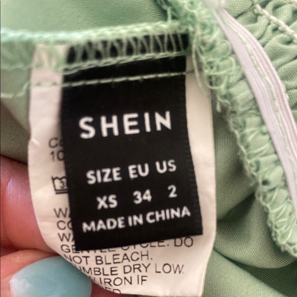 😎Mint Green Ruffled Dress - Picture 6 of 6